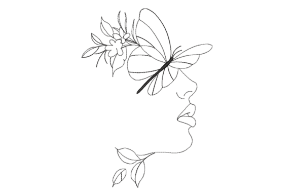Butterfly Face Line Art Review