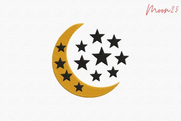 Crescent Moon Stars Motif Night Sky Review