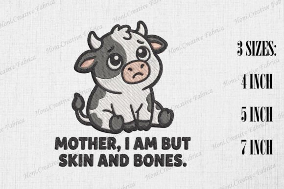 Funny Chubby Cow: A Cozy Holiday Embroidery Pick