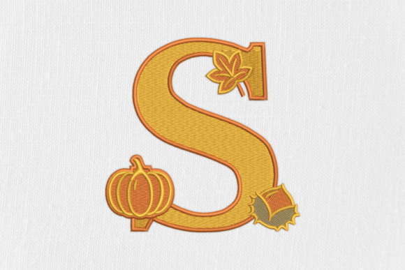 Letter R Autumn Monogram Review for Craft Fairs