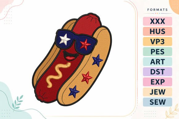 Patriotic Hot Dog 4th of July