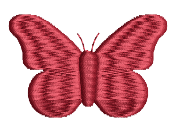 Red Minimal Butterfly Design Review