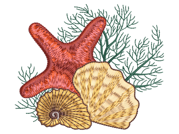 Red Starfish Seashell Embroidery Review