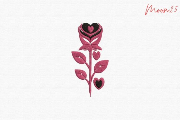 Romantic Heart Rose Blossom Motif Review