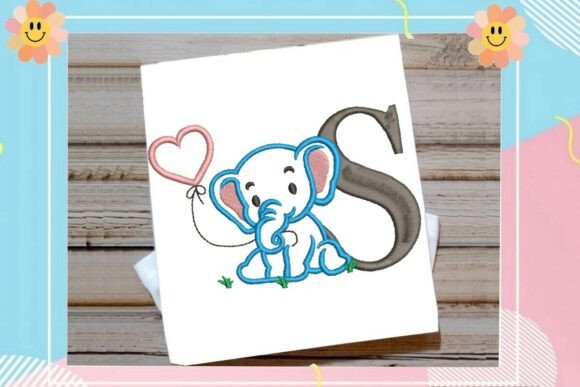 S Letter Cute Elephant Decor Review